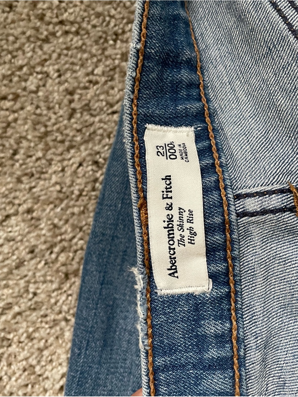 Abercrombie & Fitch High-Rise Skinny Jeans - Medium Blue Denim